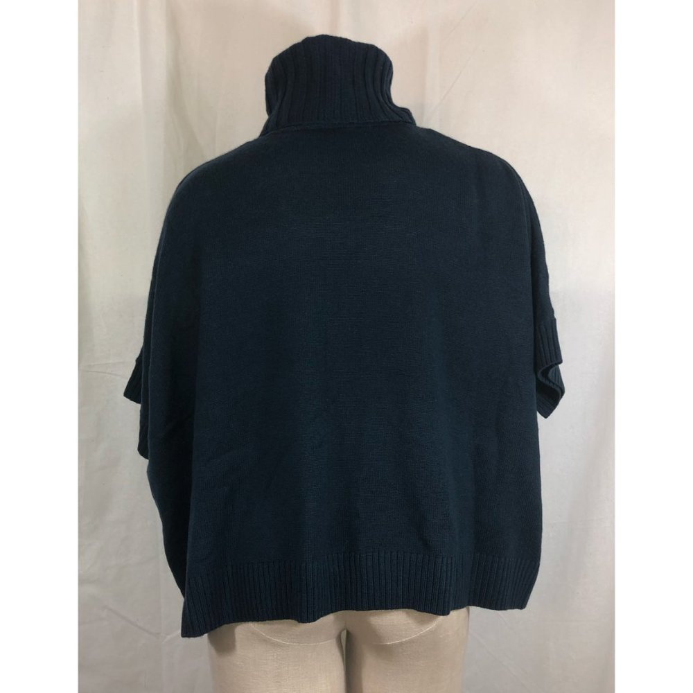 Diane von Furstenberg Size S Forest Green Cowl Neck Wool Cashmere Blend Sweater - Picture 3 of 3